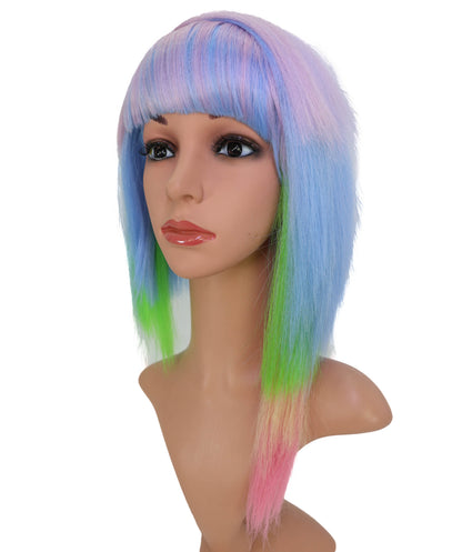Wigs2you C-204 コスプレウィッグ マルチカラー レイヤードボブ 16インチ 耐熱ファイバー 女性用 イベント