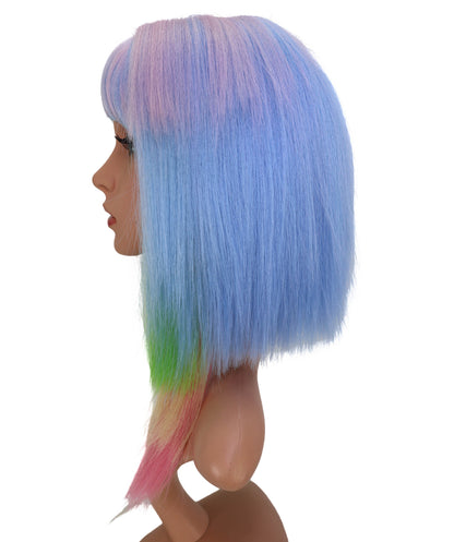 Wigs2you C-204 コスプレウィッグ マルチカラー レイヤードボブ 16インチ 耐熱ファイバー 女性用 イベント