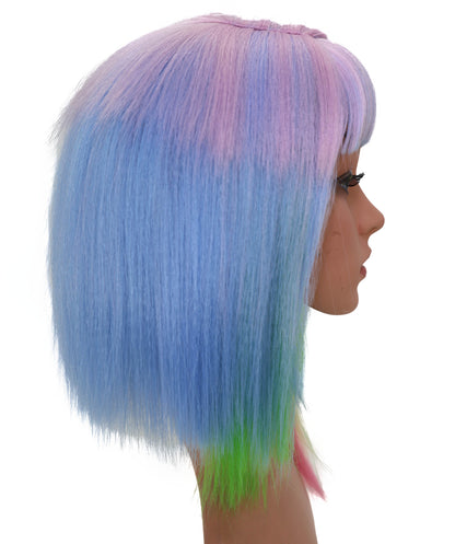 Wigs2you C-204 コスプレウィッグ マルチカラー レイヤードボブ 16インチ 耐熱ファイバー 女性用 イベント