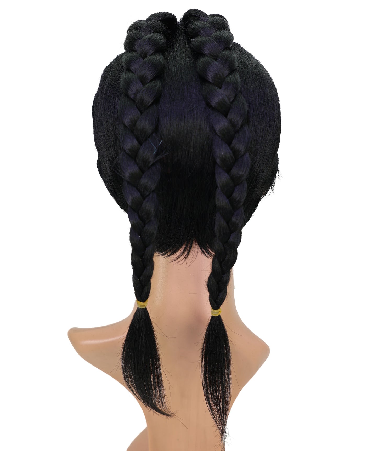 Wigs2you C-205 コスプレウィッグ ブラック 編み込み 16.5インチ 耐熱ファイバー 男性用 イベント