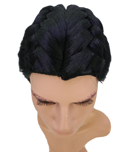 Wigs2you C-205 コスプレウィッグ ブラック 編み込み 16.5インチ 耐熱ファイバー 男性用 イベント