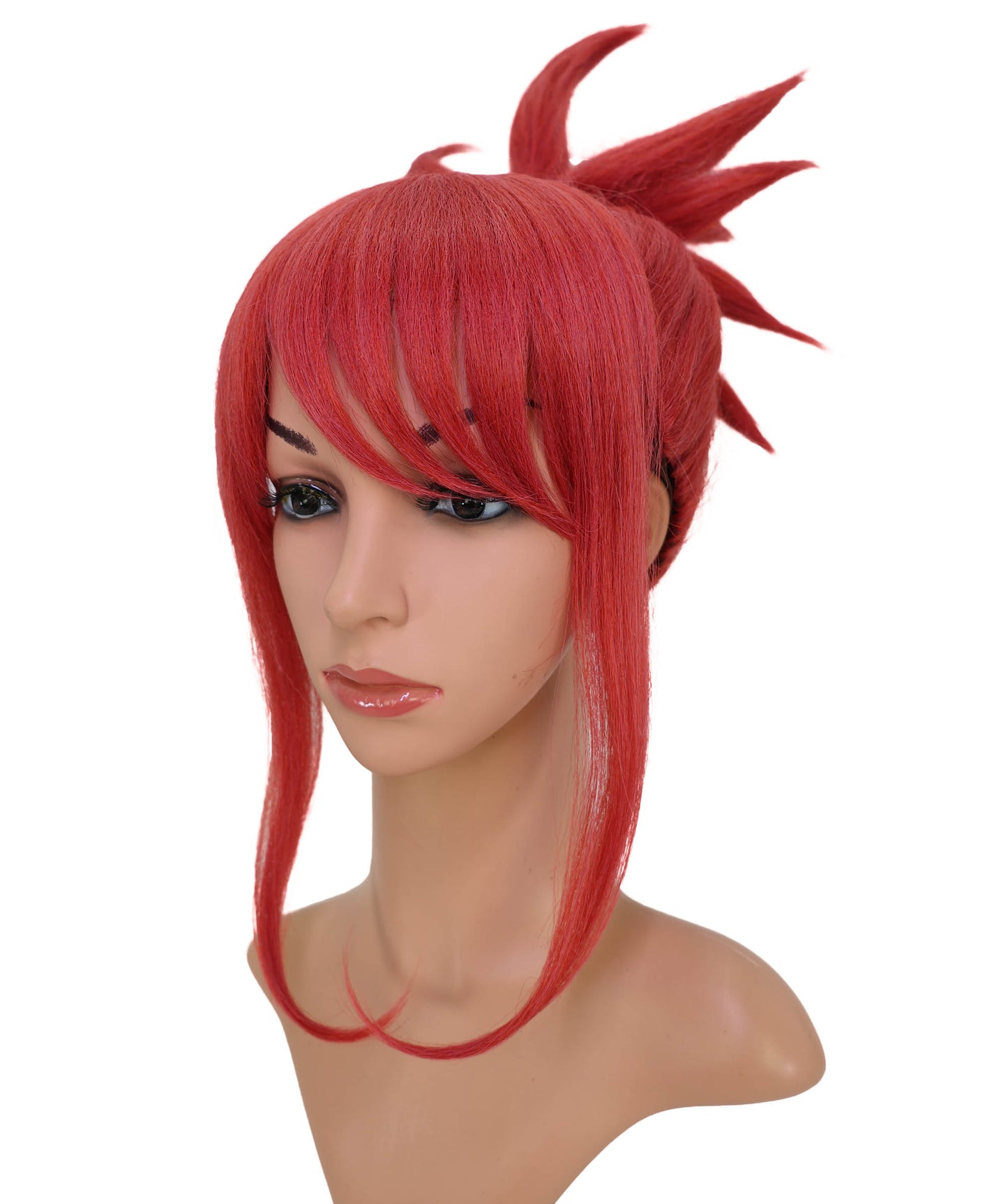 Wigs2you C-206コスプレウィッグ ダークレッド スパイキーショート 15インチ 耐熱ファイバー 女性用 イベント