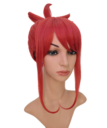 Wigs2you C-206コスプレウィッグ ダークレッド スパイキーショート 15インチ 耐熱ファイバー 女性用 イベント