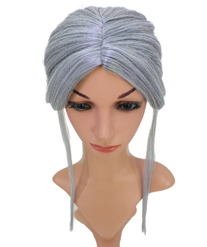 Wigs2you C-207コスプレウィッグ アッシュグレー エレガントレイヤー 19.5インチ 耐熱ファイバー 女性用 イベン