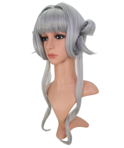 Wigs2you C-209 コスプレウィッグ グレー テクスチャードショート 21.5インチ 耐熱ファイバー 女性用 イベント