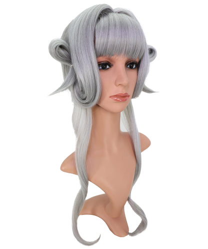 Wigs2you C-209 コスプレウィッグ グレー テクスチャードショート 21.5インチ 耐熱ファイバー 女性用 イベント