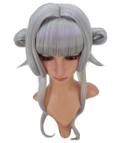 Wigs2you C-209 コスプレウィッグ グレー テクスチャードショート 21.5インチ 耐熱ファイバー 女性用 イベント