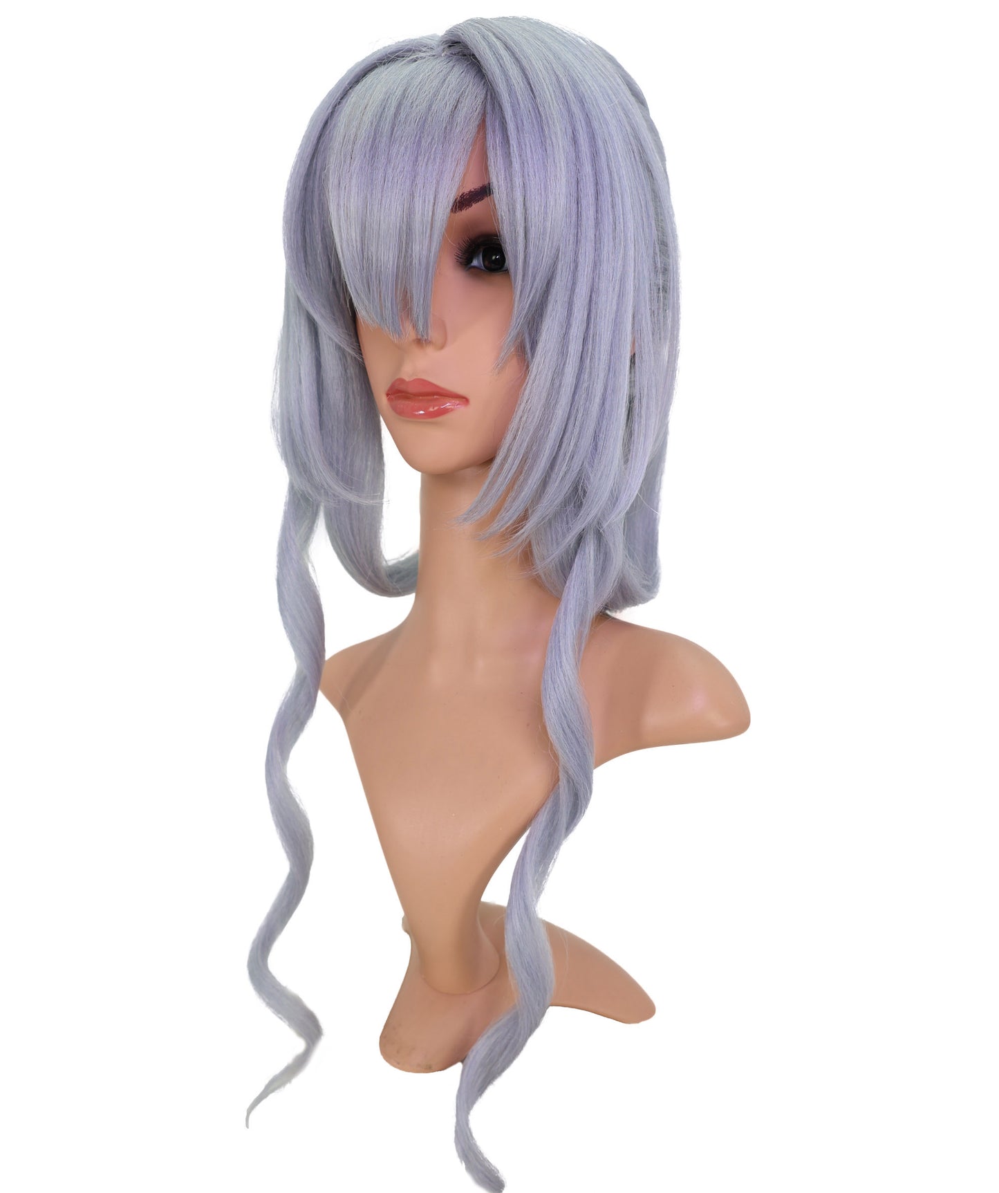 Wigs2you C-212 コスプレウィッグ シルバーグレー レイヤードミディアム 25インチ 耐熱ファイバー 女性用 イベント
