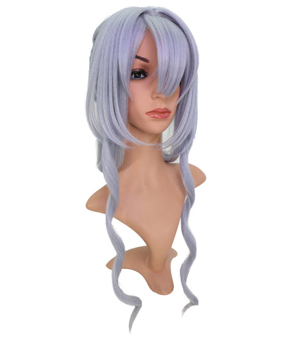 Wigs2you C-212 コスプレウィッグ シルバーグレー レイヤードミディアム 25インチ 耐熱ファイバー 女性用 イベント