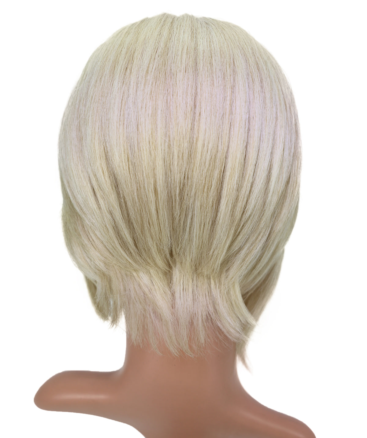 Wigs2you C-213 レディース コスプレ ウィッグ 10.5インチ ショート ストレート ペールブロンド 耐熱ファイバー キャップレス フルウィッグ ハロウィン 仮装 パーティー イベント