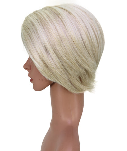 Wigs2you C-213 レディース コスプレ ウィッグ 10.5インチ ショート ストレート ペールブロンド 耐熱ファイバー キャップレス フルウィッグ ハロウィン 仮装 パーティー イベント