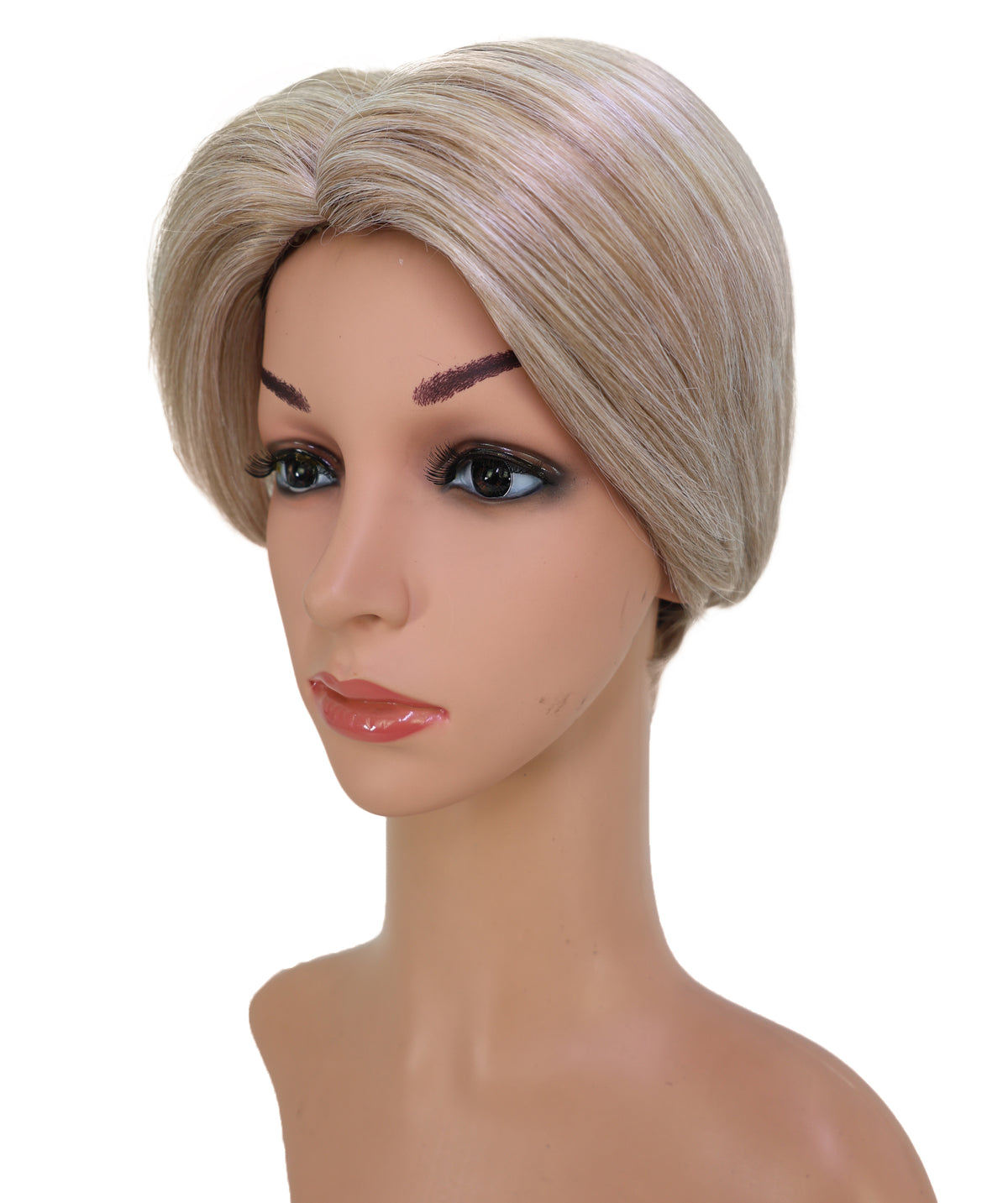 Wigs2you C-214 レディース コスプレ ウィッグ 10.5インチ ショート ストレート ペールブロンド 耐熱ファイバー キャップレス フルウィッグ ハロウィン 仮装 パーティー イベント