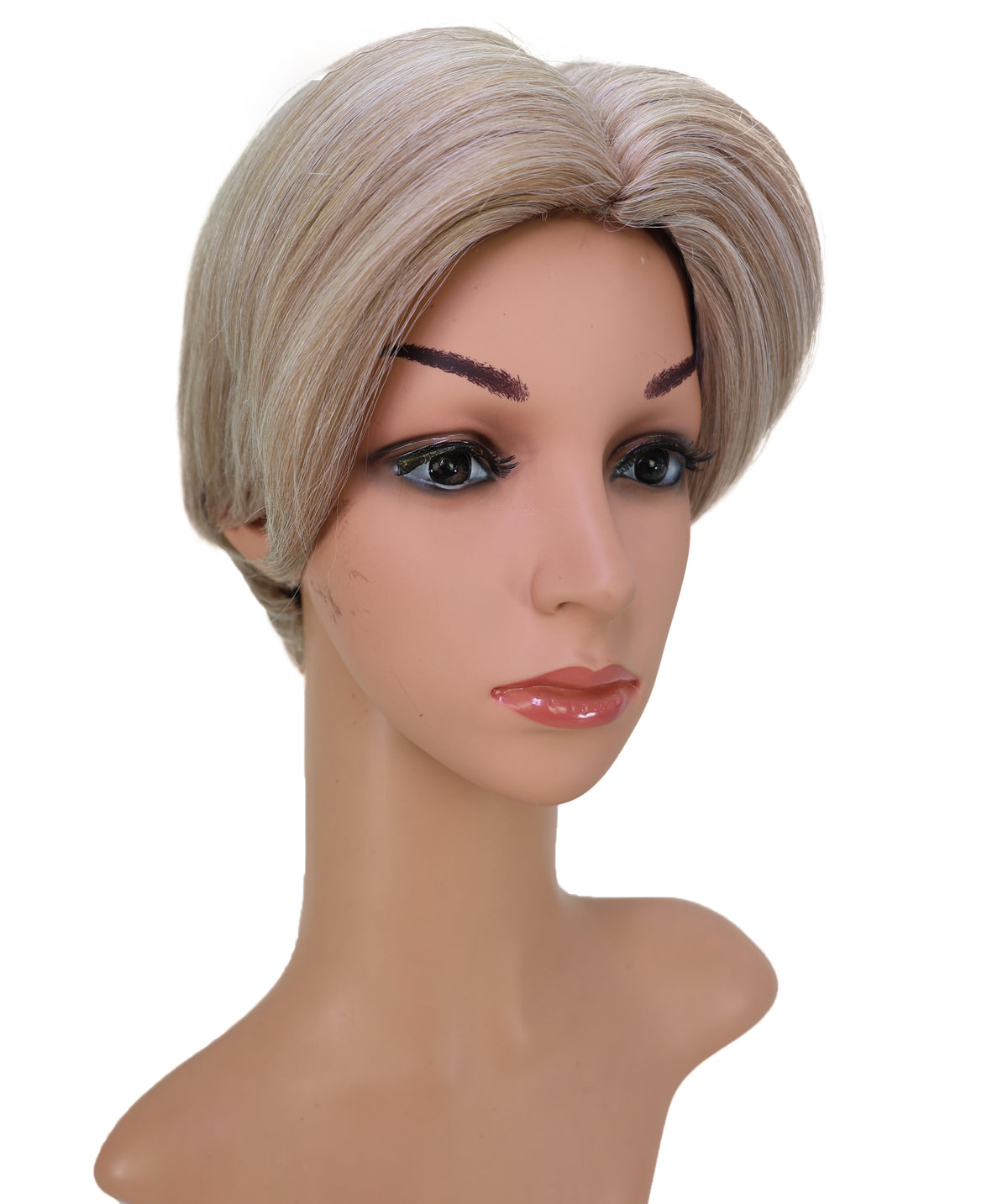 Wigs2you C-214 レディース コスプレ ウィッグ 10.5インチ ショート ストレート ペールブロンド 耐熱ファイバー キャップレス フルウィッグ ハロウィン 仮装 パーティー イベント