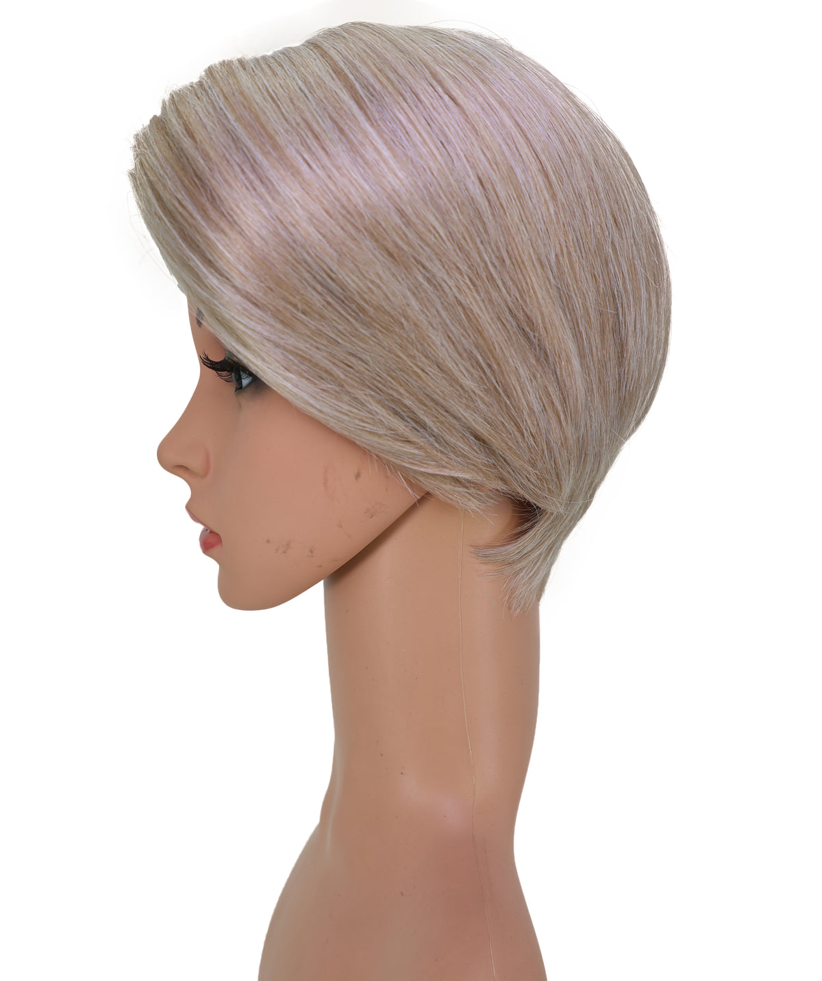 Wigs2you C-214 レディース コスプレ ウィッグ 10.5インチ ショート ストレート ペールブロンド 耐熱ファイバー キャップレス フルウィッグ ハロウィン 仮装 パーティー イベント