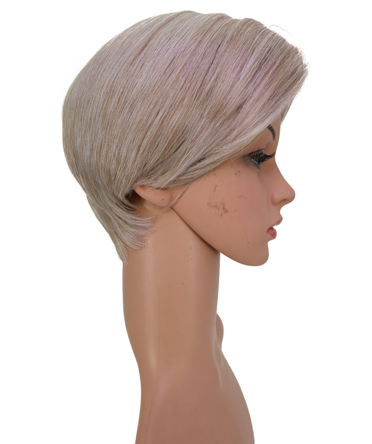 Wigs2you C-214 レディース コスプレ ウィッグ 10.5インチ ショート ストレート ペールブロンド 耐熱ファイバー キャップレス フルウィッグ ハロウィン 仮装 パーティー イベント