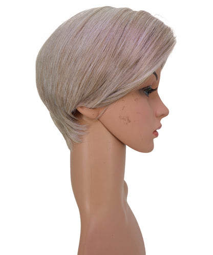 Wigs2you C-214 レディース コスプレ ウィッグ 10.5インチ ショート ストレート ペールブロンド 耐熱ファイバー キャップレス フルウィッグ ハロウィン 仮装 パーティー イベント