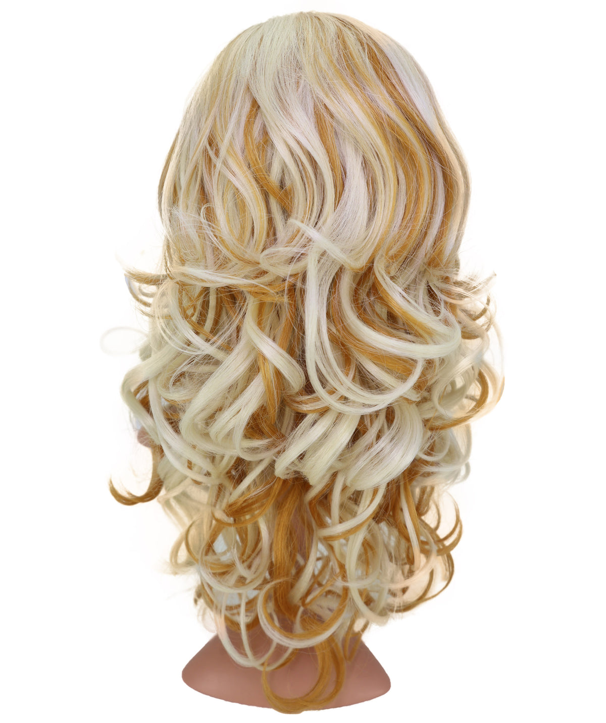 Wigs2you C-215 レディース コスプレ ウィッグ 21インチ ロング カール ブロンド オンブレ 耐熱ファイバー キャップレス フルウィッグ ハロウィン 仮装 パーティー イベント