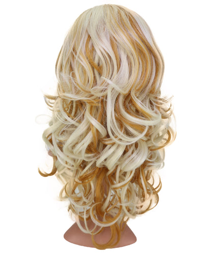Wigs2you C-215 レディース コスプレ ウィッグ 21インチ ロング カール ブロンド オンブレ 耐熱ファイバー キャップレス フルウィッグ ハロウィン 仮装 パーティー イベント