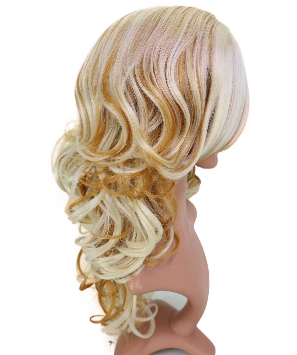 Wigs2you C-215 レディース コスプレ ウィッグ 21インチ ロング カール ブロンド オンブレ 耐熱ファイバー キャップレス フルウィッグ ハロウィン 仮装 パーティー イベント