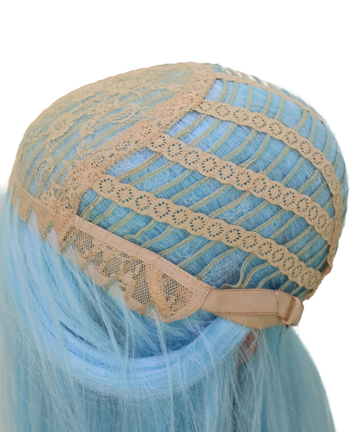 Wigs2you C-229 「60cm ライトスカイブルー ロングストレート コスプレウィッグ（女性用）、耐熱合成繊維、標準キャップ付き」