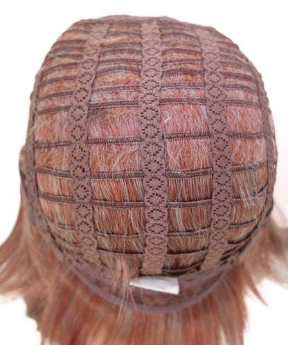 Wigs2you C-230 女性用17インチ・チェスナットブラウンのコスプレウィッグ ― 前髪付き、カーリーなサイドポニーテール仕様のアニメ・コスチューム用ウィッグ