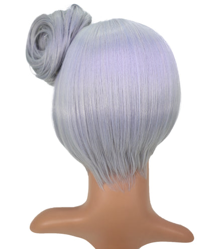 Wigs2you C-231「30cm シルバーグレー コスプレウィッグ（女性用）、ショートレイヤーボブ、ハイバン、サイドバング付き」