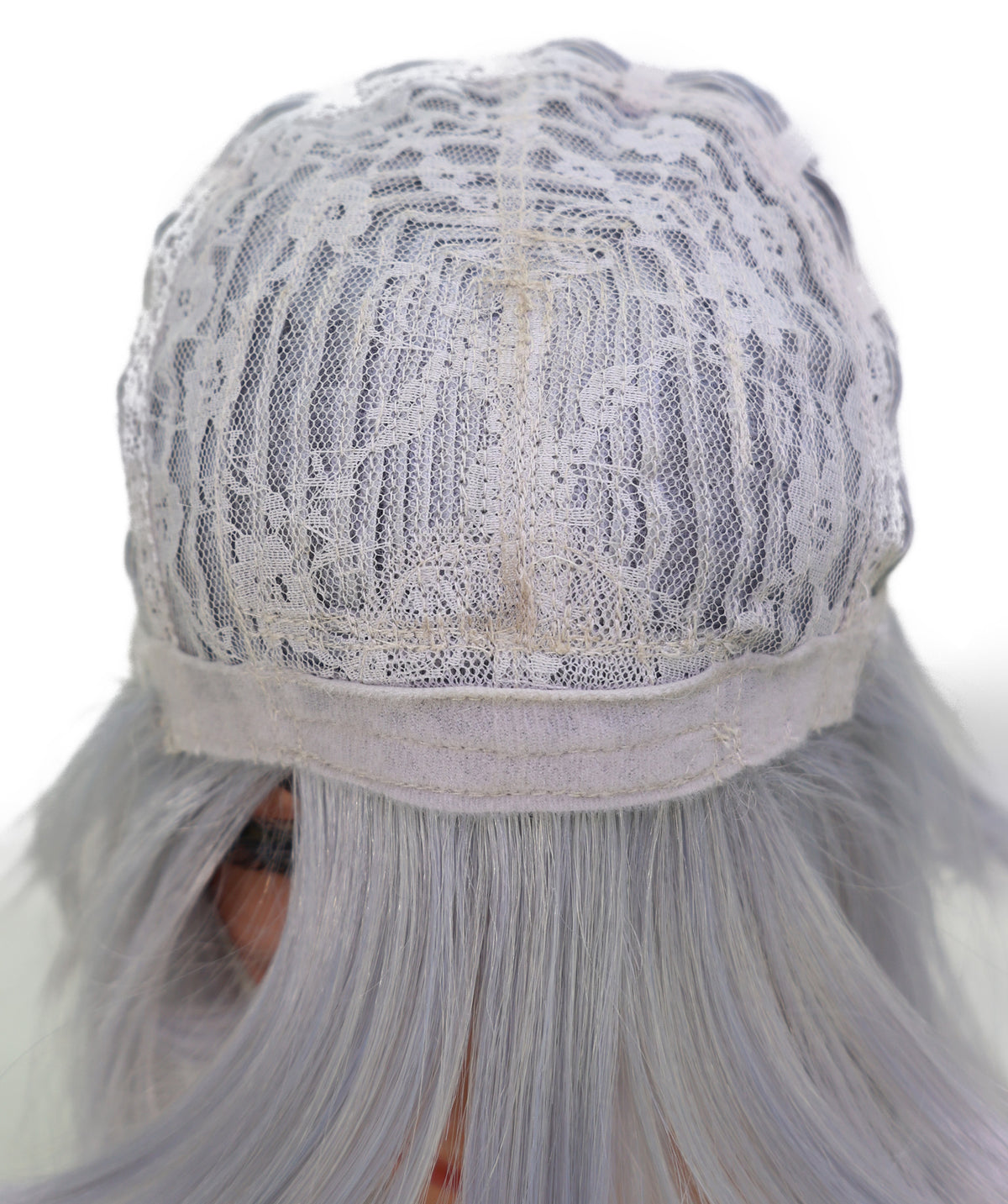 Wigs2you C-231「30cm シルバーグレー コスプレウィッグ（女性用）、ショートレイヤーボブ、ハイバン、サイドバング付き」