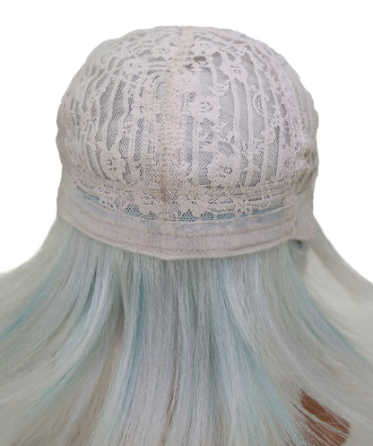 Wigs2you C-235 「38.5インチ シルバーブルー オンブレ コスプレウィッグ（女性用）、超ロング ツインテール アニメ風ウィッグ（前髪とブルーの毛先付き）」