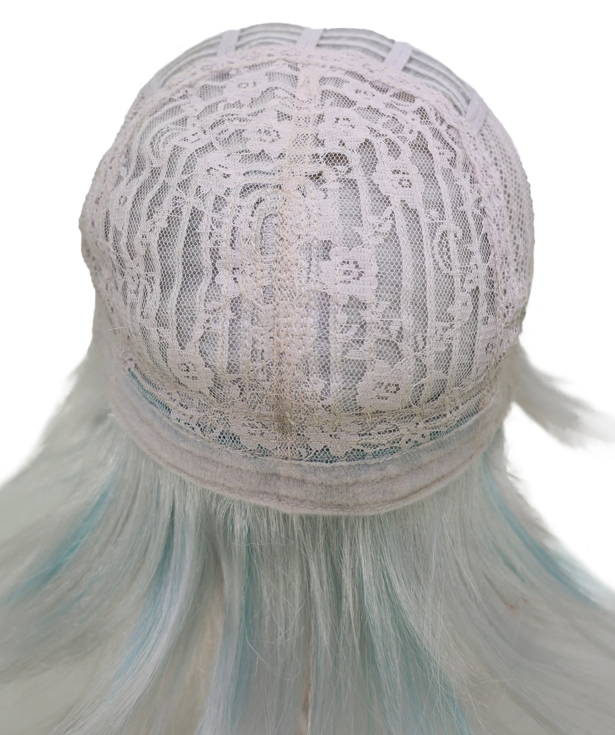 Wigs2you C-235 「38.5インチ シルバーブルー オンブレ コスプレウィッグ（女性用）、超ロング ツインテール アニメ風ウィッグ（前髪とブルーの毛先付き）」