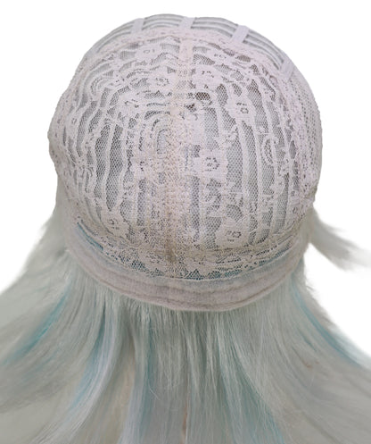 Wigs2you C-235 「38.5インチ シルバーブルー オンブレ コスプレウィッグ（女性用）、超ロング ツインテール アニメ風ウィッグ（前髪とブルーの毛先付き）」