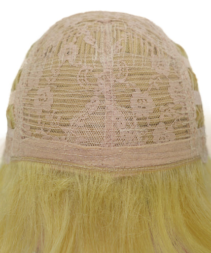 Wigs2you C-236 男性用コスプレウィッグ（10インチ・ゴールデンイエロー）― ショートレイヤー・アニメ風コスチュームウィッグ（サイドに流した前髪付き）