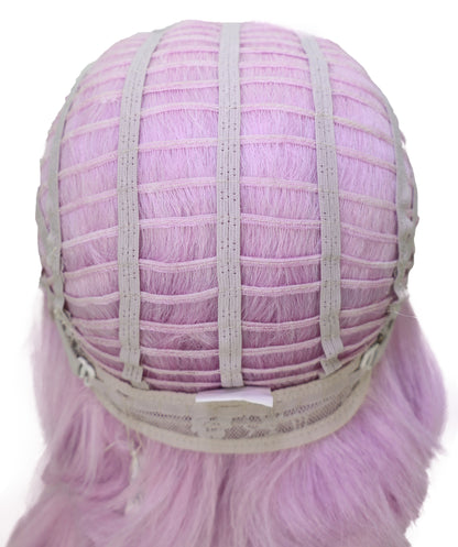 Wigs2you C-237 女性用コスプレウィッグ（パステルライラック、100cm）― 超ロングストレート、バブルブレイド＆フルバング付きアニメ風ウィッグ