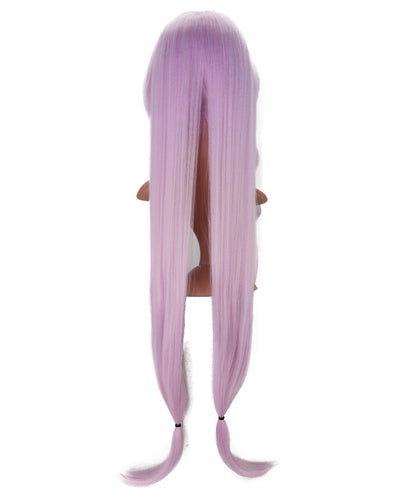 Wigs2you C-237 女性用コスプレウィッグ（パステルライラック、100cm）― 超ロングストレート、バブルブレイド＆フルバング付きアニメ風ウィッグ
