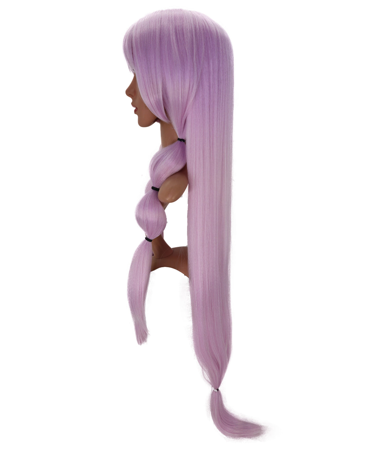 Wigs2you C-237 女性用コスプレウィッグ（パステルライラック、100cm）― 超ロングストレート、バブルブレイド＆フルバング付きアニメ風ウィッグ