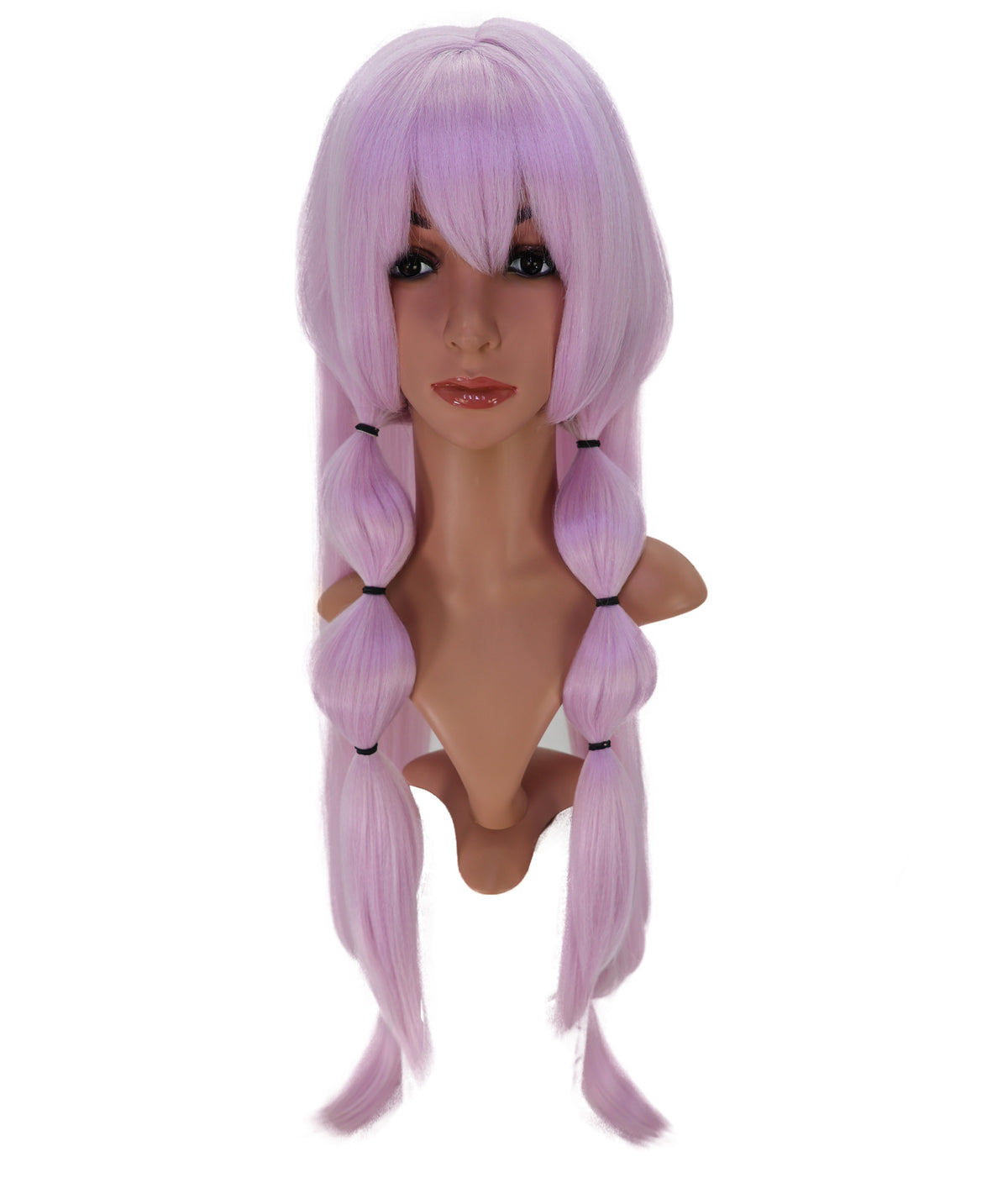 Wigs2you C-237 女性用コスプレウィッグ（パステルライラック、100cm）― 超ロングストレート、バブルブレイド＆フルバング付きアニメ風ウィッグ