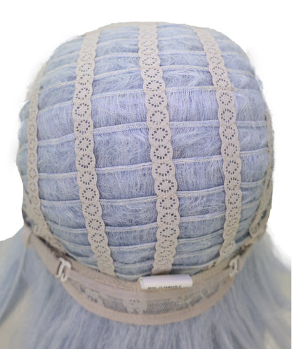 Wigs2you C-238 「14インチ シルバーブルー コスプレウィッグ _ ショート ふわふわ レイヤード アニメ風ヘア _ サイドバング」