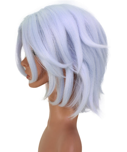 Wigs2you C-238 「14インチ シルバーブルー コスプレウィッグ _ ショート ふわふわ レイヤード アニメ風ヘア _ サイドバング」