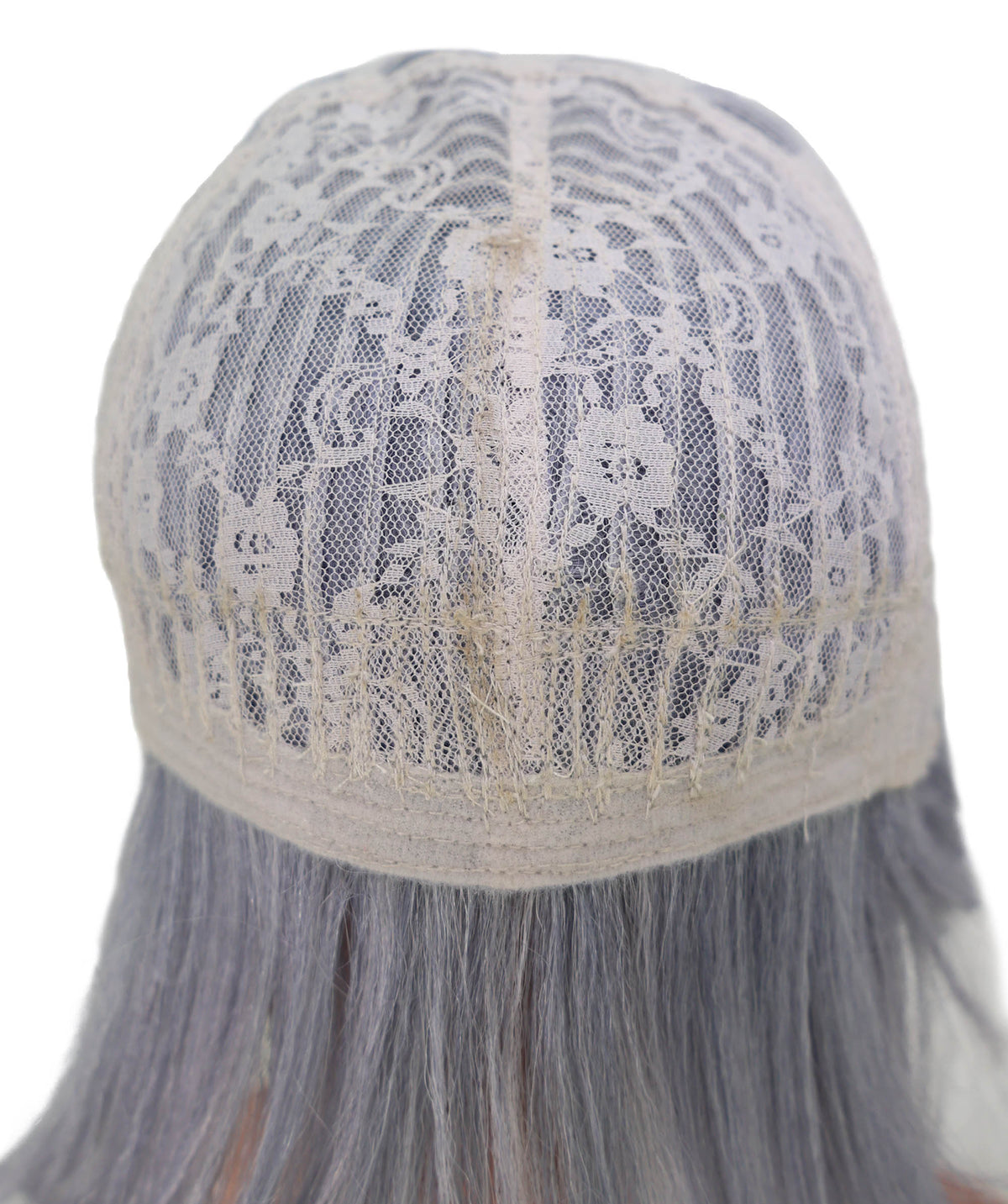 Wigs2you C-239 男性用コスプレウィッグ（20インチ・アッシュグレー）― レイヤー入り・三つ編み付きアニメ風ヘア ― 耐熱仕様・スタンダードキャップ