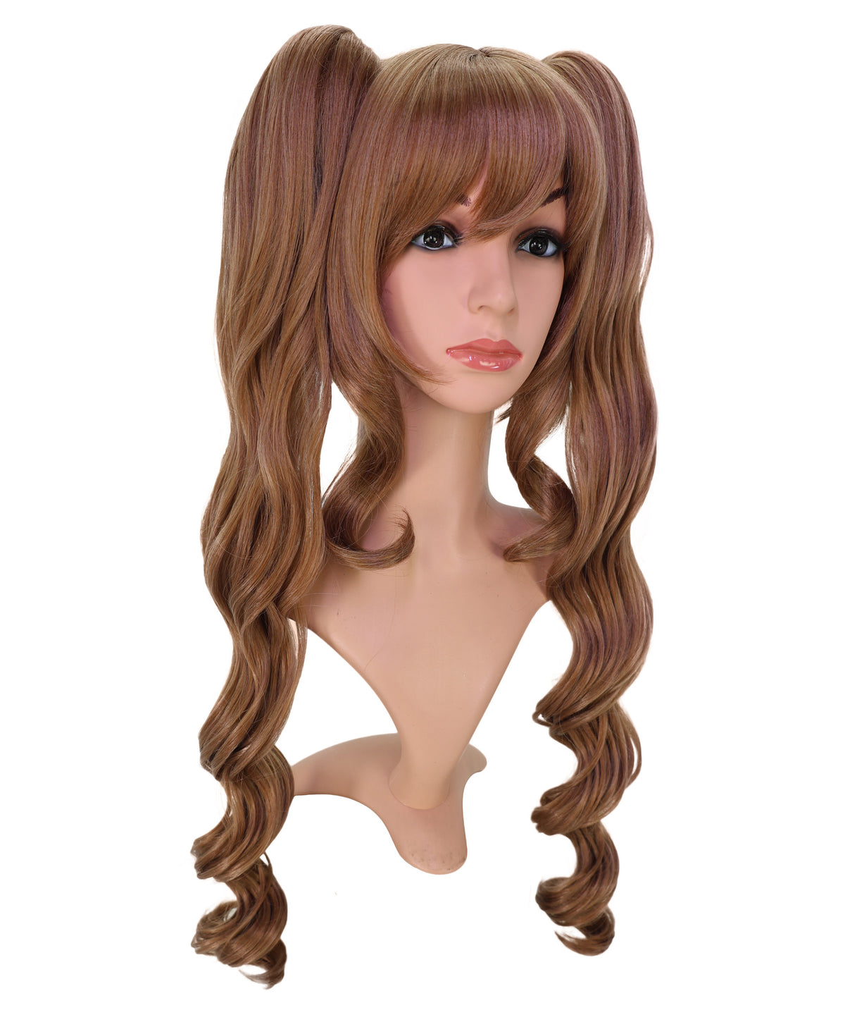 Wigs2you C-232 「26インチ ゴールデンチェスナット コスプレウィッグ（女性用）、ロングカールツインポニーテール アニメコスチュームウィッグ（フルバング付き）」