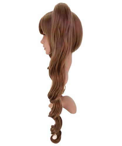Wigs2you C-232 「26インチ ゴールデンチェスナット コスプレウィッグ（女性用）、ロングカールツインポニーテール アニメコスチュームウィッグ（フルバング付き）」