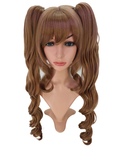 Wigs2you C-232 「26インチ ゴールデンチェスナット コスプレウィッグ（女性用）、ロングカールツインポニーテール アニメコスチュームウィッグ（フルバング付き）」