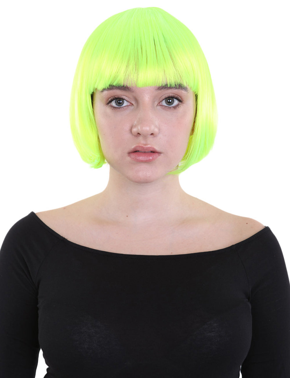 Wigs2you ハロウィンとパーティープレミアムレディース H-503 クラシックフラッパー ネオングリーン