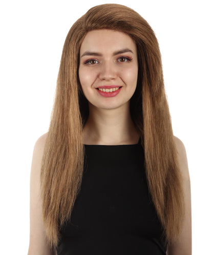 女性用ロングストレートサイドパートコスプレウィッグ ライトブラウン H-5220_15 ファンシースタイル プレミアムハロウィンパーティーウィッグコレクション
