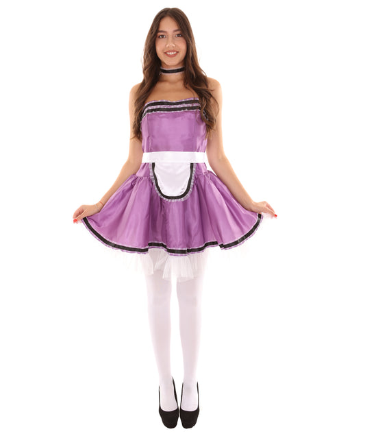 女性用 JCO-344_14 フレンチメイド制服コスプレ ミディアムパープルコスチューム