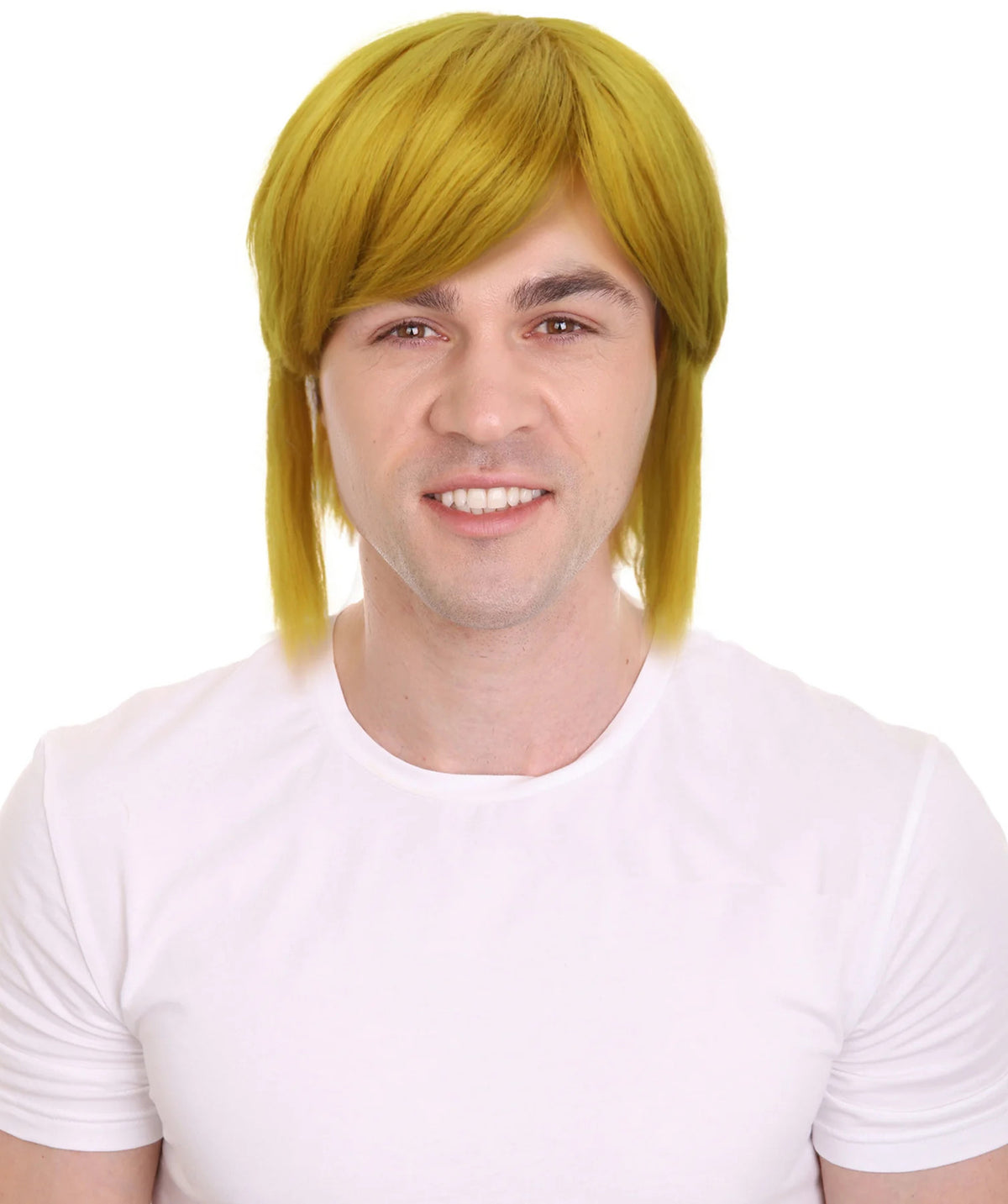 Wigs2you C-217リンク ウィッグ メンズ ブロンド コスプレウィッグ 14インチ ストレート フルウィッグ 耐熱 金髪 ハロウィン 仮装 イベント