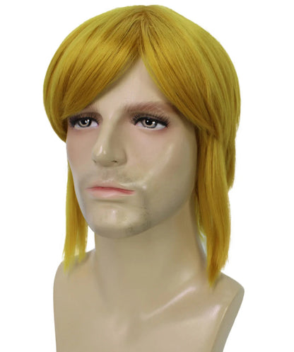 Wigs2you C-217リンク ウィッグ メンズ ブロンド コスプレウィッグ 14インチ ストレート フルウィッグ 耐熱 金髪 ハロウィン 仮装 イベント