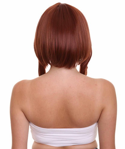 Wigs2you C-218コスプレウィッグ レディース ブラウン ボブ ミディアム 14インチ ストレート フルウィッグ キャップレス 耐熱 合成繊維 自然 ハロウィン 仮装 イベント