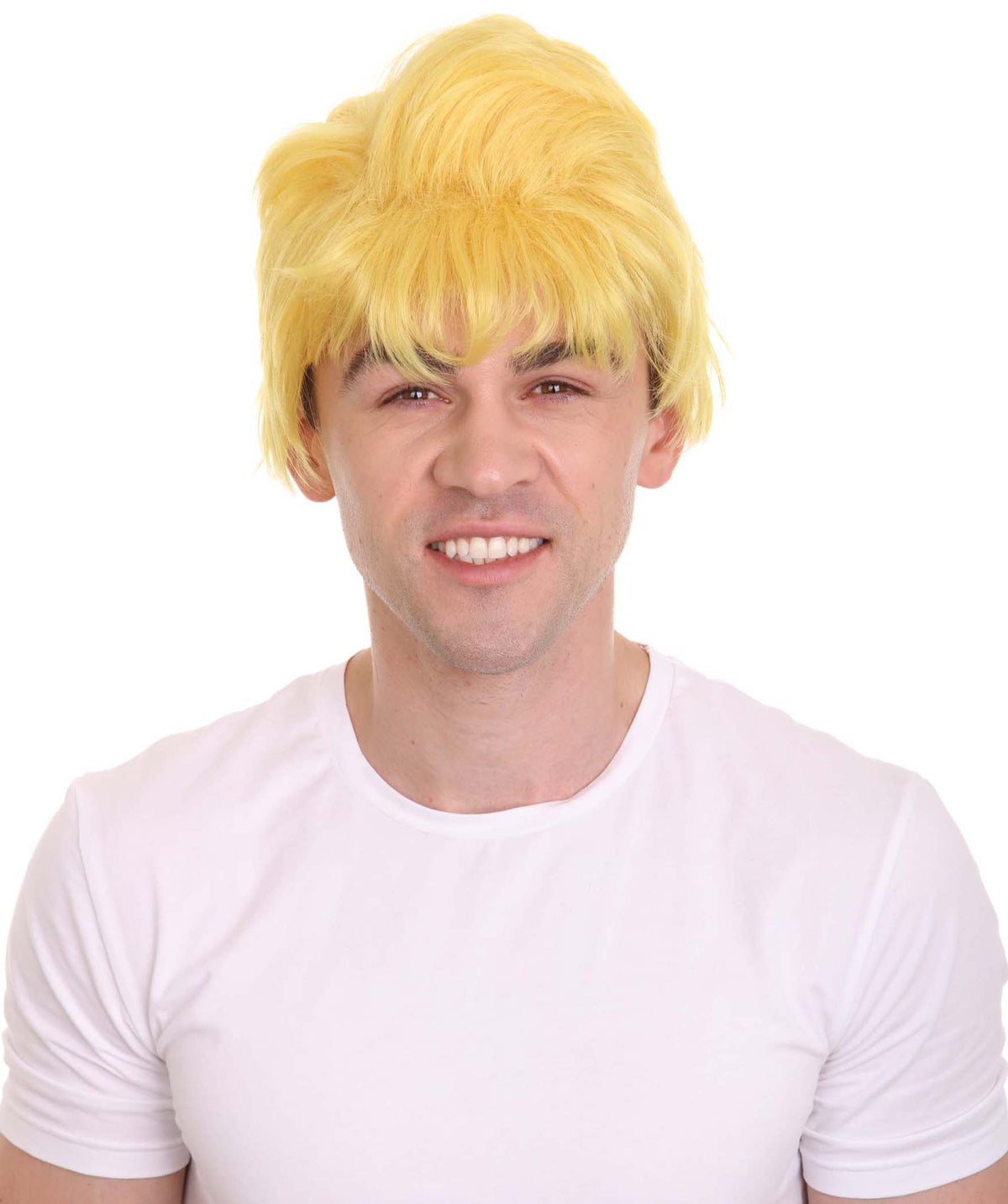 Wigs2you C-222 ウィッグ メンズ コスプレウィッグ ショート オレンジ ブロンド フルウィッグ 耐熱 アニメ コスプレ 仮装 イベント