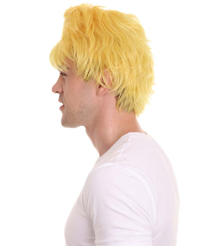 Wigs2you C-222 ウィッグ メンズ コスプレウィッグ ショート オレンジ ブロンド フルウィッグ 耐熱 アニメ コスプレ 仮装 イベント
