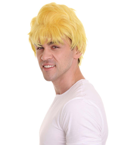 Wigs2you C-222 ウィッグ メンズ コスプレウィッグ ショート オレンジ ブロンド フルウィッグ 耐熱 アニメ コスプレ 仮装 イベント